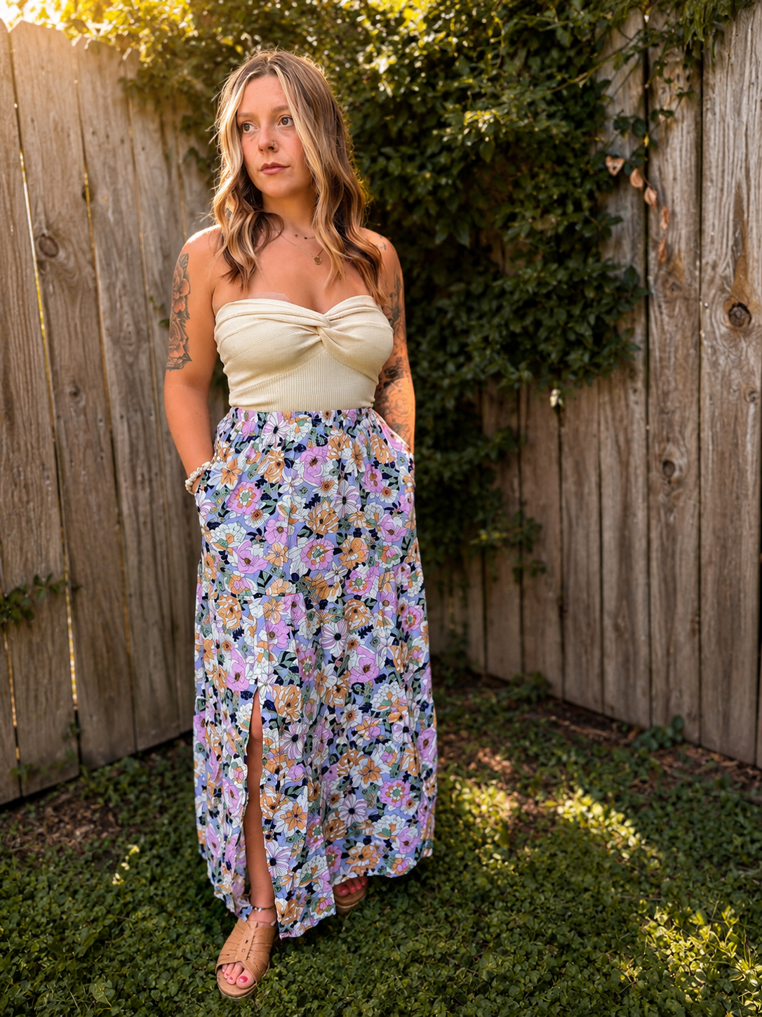 Floral Skirt (With Pockets!)