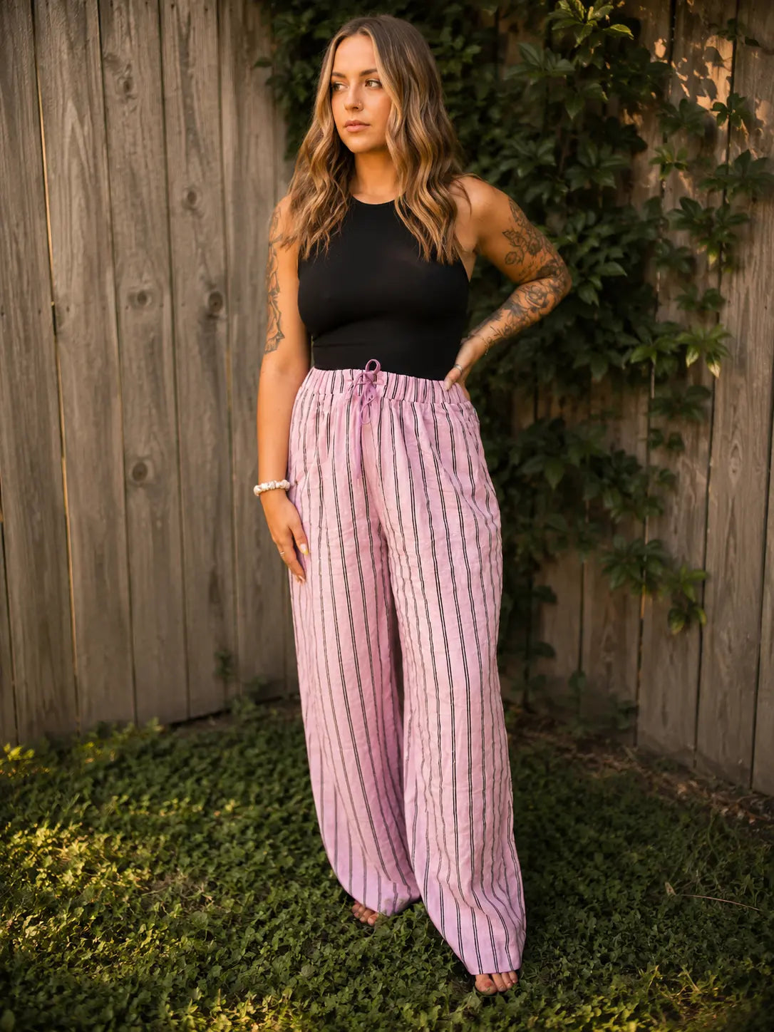 Pink Stripped Pants