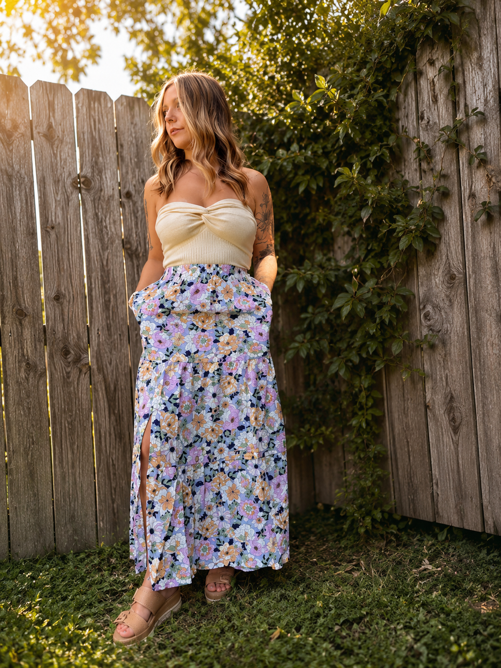 Floral Skirt (With Pockets!)