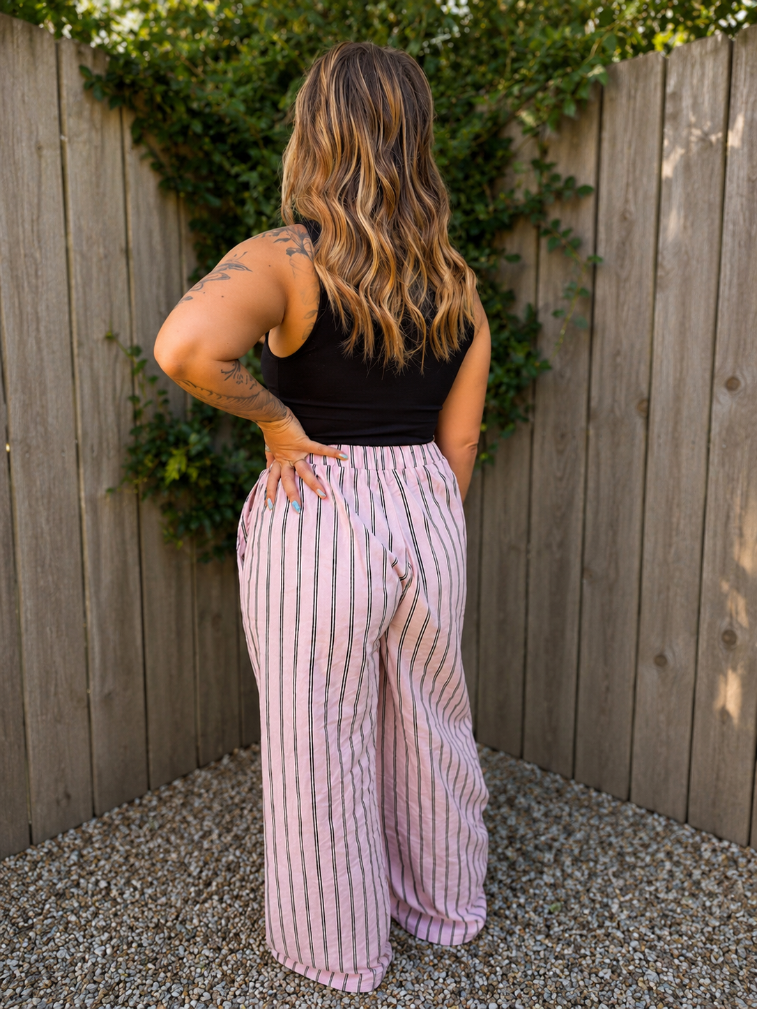 Pink Stripped Pants