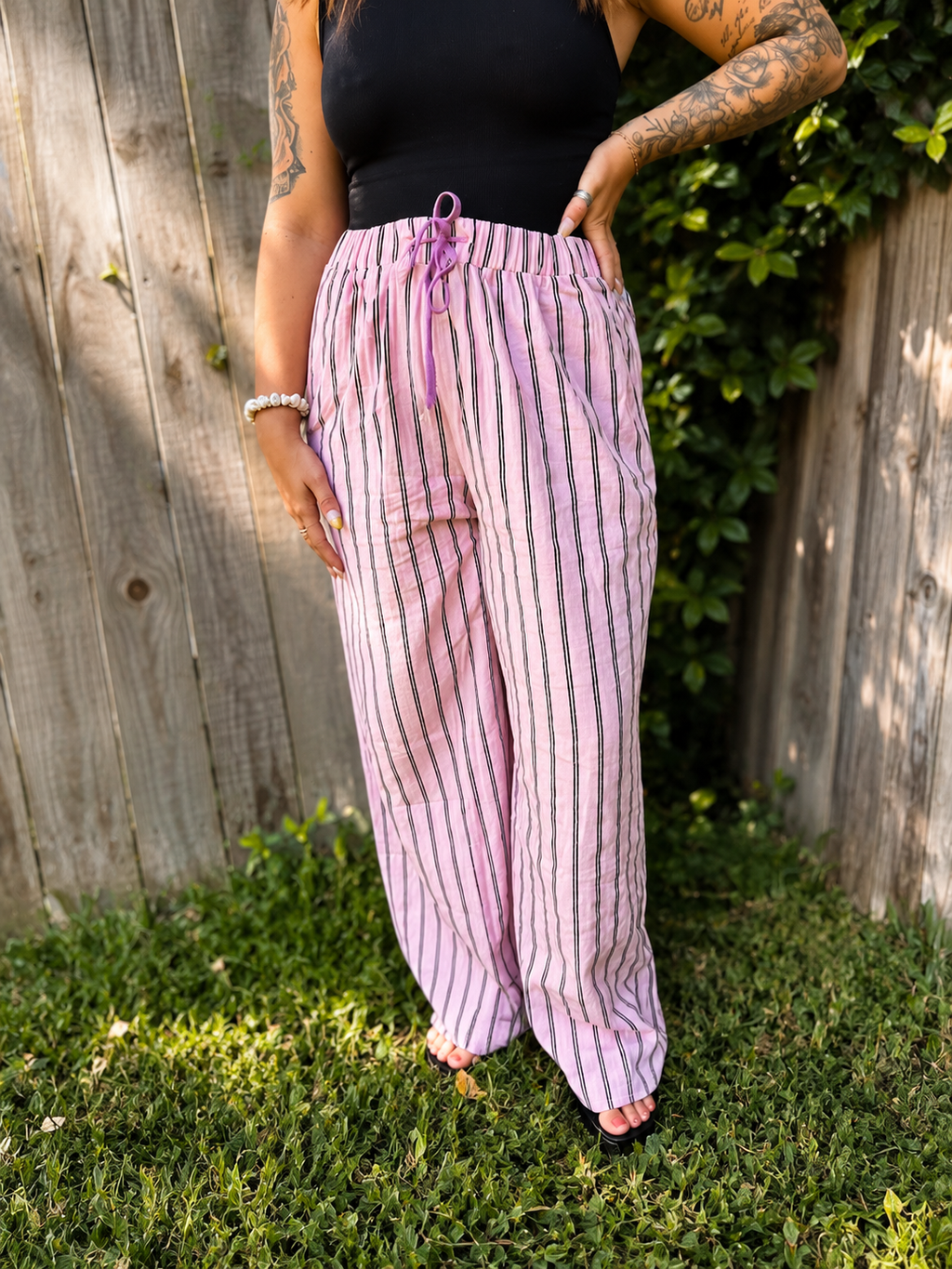 Pink Stripped Pants