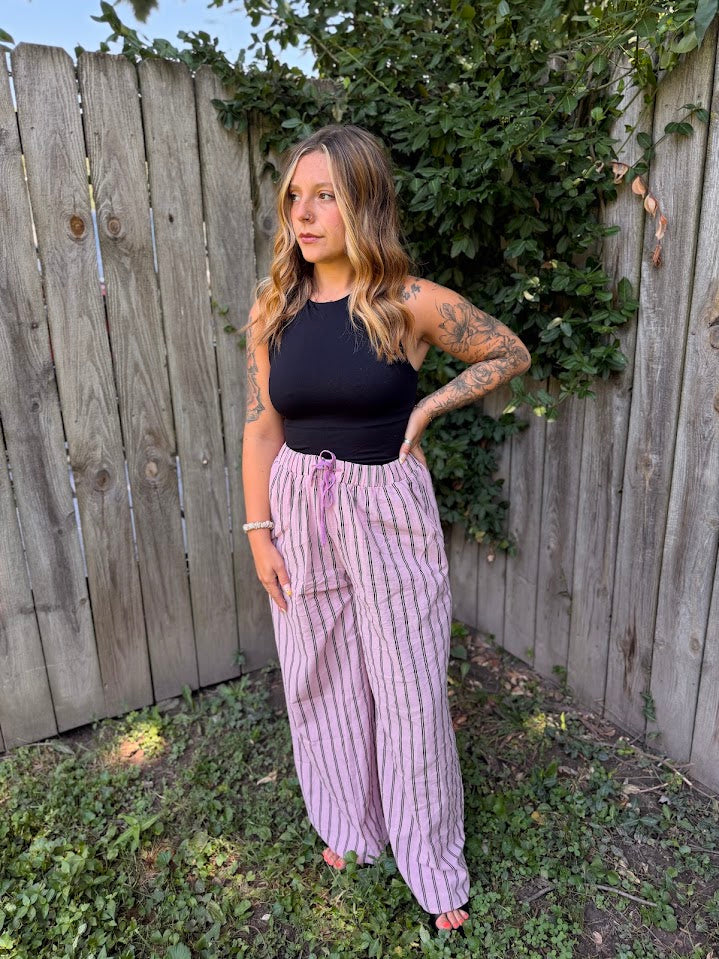 Pink Stripped Pants