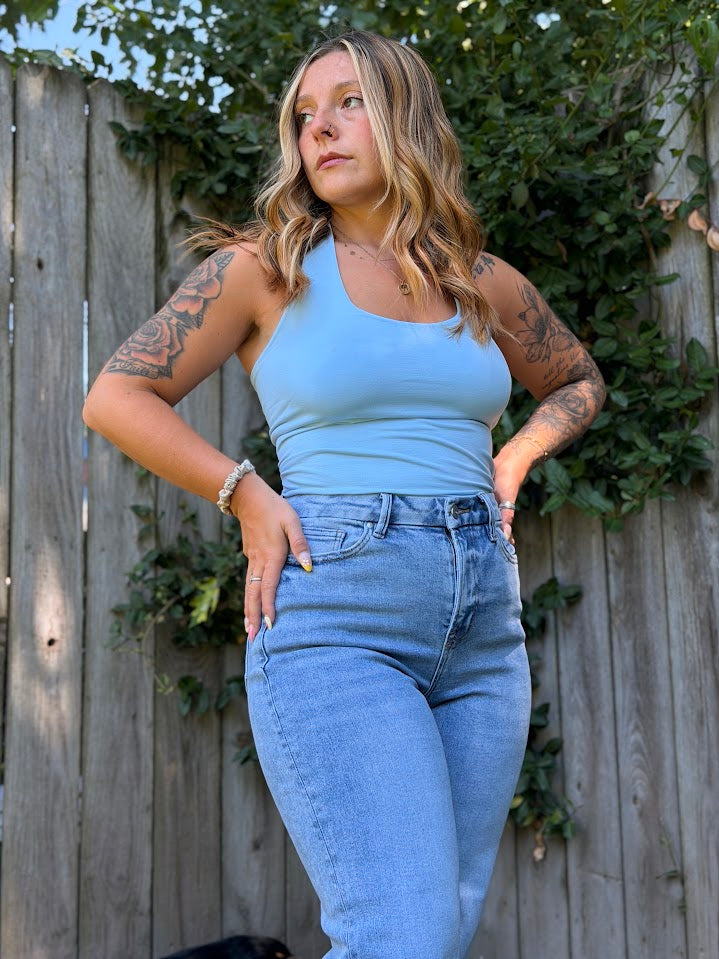 Light Blue Halter Top