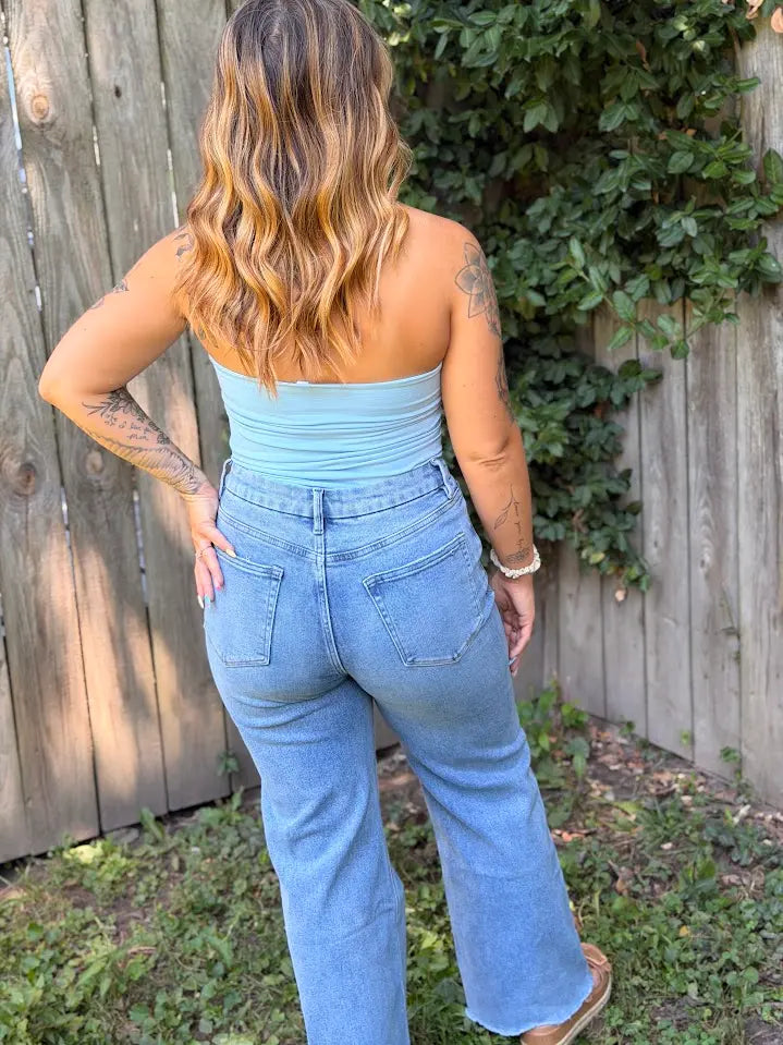 Light Blue Halter Top