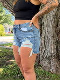 Distressed Jean Shorts