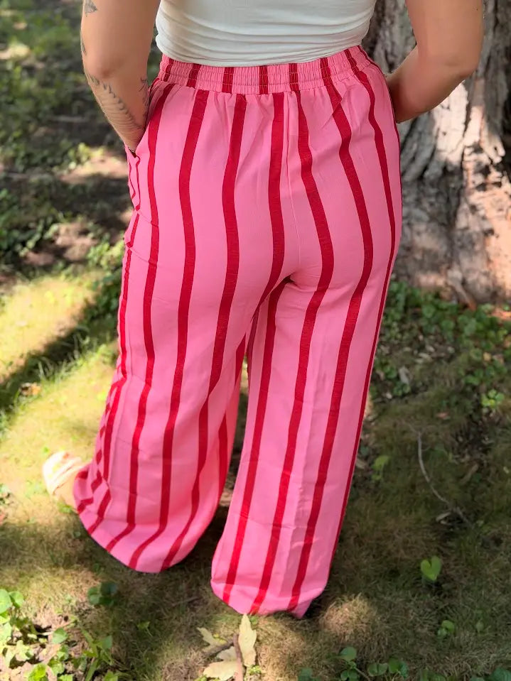 Pink Draw String Pants