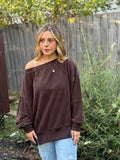 Tiered Sleeve Boat Neck Knit Top