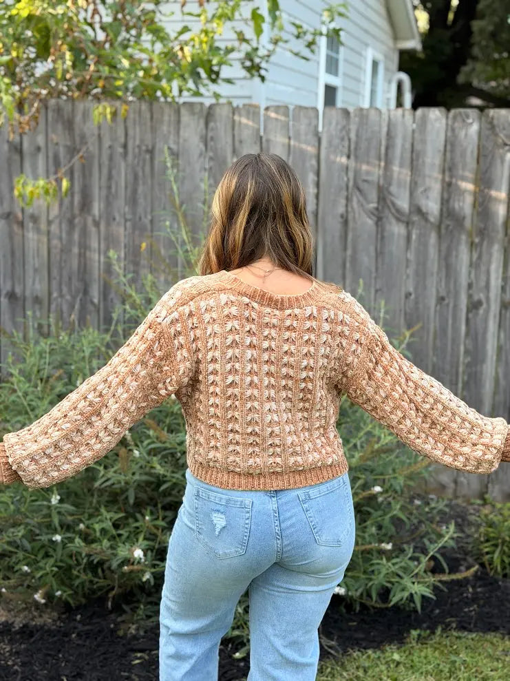 Yarn Button Knit Sweater
